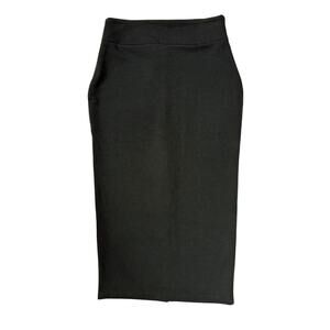 Hectik by Natalia Black High-Waist Midi Pencil Skirt | Bodycon Pull-On | Small